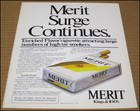 1978 Merit Cigarettes Print Ad Vintage Advertisement Surge Continues Kings 100 s
