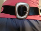 Women Black Wide Genuine Leather Belt Century  Canada Size Small 39    Pre-owned