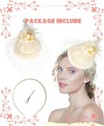 Kidukso Vintage Derby Fascinator Hat With Veil For Wedding Party