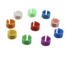 100pcs Clip On 8mm Leg Rings Band Foot For Bird Bantam Chicks Quail Pigeon Doves
