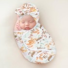 2 Pack Soft Cotton Baby Receiving Swaddle Blankets Wraps Sleep Multicolor S7