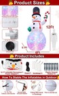 12 Ft By 6 Ft Giant Christmas Inflatables Snowman Outdoor Decorations Blow Up Sn