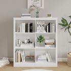 6-cube Storage Organizer Bookshelf Farmhouse Wooden Bookcase With Open Shelves