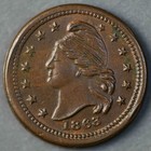 1863 Patriotic Civil War Token  26 418a  peace Forever  Au R-2