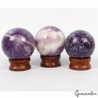 Wholesale 3 Pcs Natural Lepidolite Crystal Healing Sphere 36-40mm Gemstone Ball