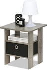 End Table   Side Table   Night Stand With Bin Drawer  French Oak Grey black