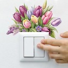 Tulip Flower Light Switch Wall Sticker Removable Vinyl Decals Room Home Decor