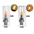 Usb Led Flame Night Light Flickering Glass Mood Lamp Car Home Decoration