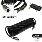 25ft 1 4  Recoil Air Hose Re Coil Spring Ends Pneumatic Compressor Tools 200psi