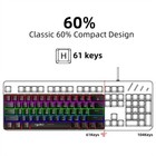 60  Wire Mechanical Gaming Keyboard  With Rgb Backlit Blue Switch multimedia Key