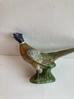 Vintage Cast Metal Pheasant Bird Figurine Painted Miniature Game Bird