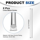 2pcs Linear Motion Rods 12mm X 400mm 0 47 x15 75   Linear Rail Rod Shaft Guide