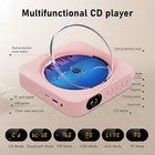 Portable Cd Player With Bluetooth Desktop Cd Player For Home Cd Music Pink