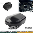 Black Stock 12v Horn Cover For 1991-2023 Harley Touring Dyna Sportster Softail