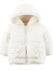 Carters Baby Girls Layette 4 Sherpa Hoodie Full Zip Up Jacket Size 12 Months