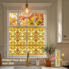 Window Privacy Film Stained Glass  6 Pcs Vintage Static Cling Decorative Window