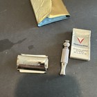 Vintage Gillette Traveling Safety Razor Gold Plastic Case K2 Date Code