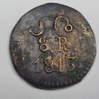 1813 Mexico 8 Reales Oaxaca Morelos Large Chunky Copper Coin Sud  j142