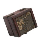 Vintage Small Wooden Treasure Chest Box Trinket Keepsake Storage Case With Lock