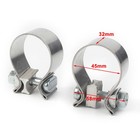 1 75  Wide Stainless Steel Muffler Clamps For Harley Davidson
