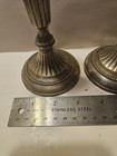 Vtg Pair Of Pewter Candlesticks Silver Tone Tapered Made In India Euc 1795 5