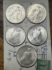 Peace Silver Dollar Lot Of 5         