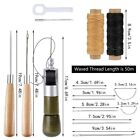 Leather Sewing Kit With Hand Speedy Sewing Awl Stitcher Waxed Thread Repair Tool