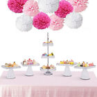 5pcs Dessert Plate Display Rack Cupcake Holder Tray Crystal Beads Cake Stand Us