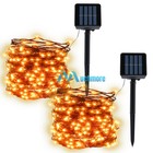 2pack Total 131ft Led Solar String Fairy Lights Garden Outdoor Xmas Decor Lamp