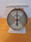 Vintage White Metal Food Scale American Family   Farmhouse  Rustic