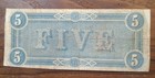 1864  5 Five Dollar Confederate States Of America Note Richmond  Va Circulated