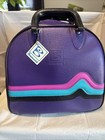 Vtg Brunswick Purple  Wave Bowling Bag With Stand And 16 Lb Twister Bowling Ball