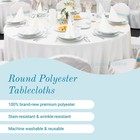 70  Round Polyester Tablecloth Fabric Linen Cloth Dinner Wedding Banquet