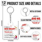 12 Pcs Teacher Appreciation Gifts In Bulk  Thank You Keychain For Multicolor