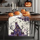 Artscope Purple Spooky Haunted House Tree Ghost Halloween 13  X 90  