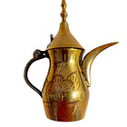 9 Islamic Arabic Miniature Brass Dallah Coffee Tea Pot Floral Etching 4    Lot