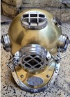 Vintage Brass   Copper Diver Helmet     Mark V Us Navy Maritime Nautical Decor