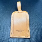 Authentic Louis Vuitton Beige Leather Name Tag   Poignet Sets  Lv  Japan   250043