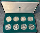 1996 Atlanta Centennial Olympic Games 8 Coin Silver Dollar  1 Proof Set In Ogp