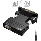 Hdmi Female To Vga Male Converter With Audio Adapter For Pc Laptop Xbox Monitor