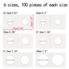 600 Pcs Coin Flips 6 Assorted Sizes 2  X 2  Cardboard Coin Holders Mylar Coin Fl