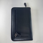Coach Leather Zippered Organizer Portfolio Note Pad Case Card Slots Pen Travel