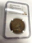 1857 Canada 1 Penny Pc-6d Bank Of Upper Canada F 15 Bn