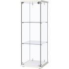 Glass Display Cabinet Curio Cabinet W  Lock 3-4 Tier Tempered Glass Display Case