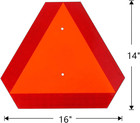 Reflective Slow Moving Vehicle Safety Triangle Sign For Golf Carts And Tractors