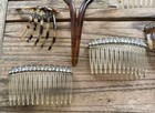 Lot Of 7 Antique Vintage Mixed Styles Sizes Hair Combs Some W Rhinestones Read