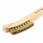 Forney 70491 Brass Curved Handle Scratch Brush 0 006 Wire X 8-5 8 L In 