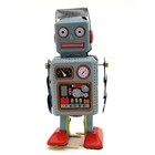 Vintage Tin Wind-up Robot Toy  Classic Retro Clockwork Mechanical Collectible