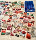 Huge Vtg Mix Stash Lot 167  bags Loose Craft Sequins-trim Xmas Crafting 4 lb Nos
