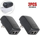 2x Poe Injector 48v 0 5a Power Over Ethernet Adapter For Poe Ip Camera Switch